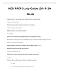 Exam (elaborations) BIOLOGY 1343 _ HESI PREP Study Guide (2019-20 Hesi) 