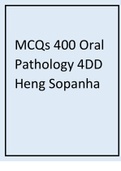 MCQs 400 Oral Pathology 4DD Heng Sopanha latest version 2021