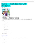 Sophia &lowbar;&lowbar; Intro to Sociology Unit 1 Milestone 1&period;