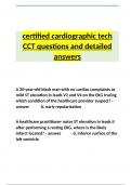 certified cardiographic tech CCT questions and detailed answers
