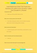 Lead Abatement State Test Supervisor Questions & 100&percnt; Correct Answers- Latest  Test &vert; Graded A&plus; &vert; Passed
