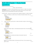 BUS 209 Chapter 1 Study Guide Questions.| VERIFIED SOLUTION 