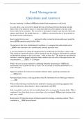 Exam &lpar;elaborations&rpar; food management 