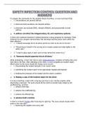 SAFETY INFECTION CONTROL QUESTION AND ANSWERS &lpar; LATEST UPDATE &rpar;