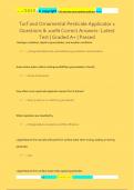 Turf and Ornamental Pesticide Applicator 1 Questions & 100&percnt; Correct Answers- Latest  Test &vert; Graded A&plus; &vert; Passed