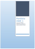 Portfolio OWE 1 (3 onderdelen: PESDI, Reflectieverslag én observatieformulier)