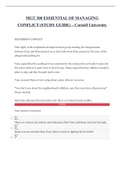 MGT 300 ESSIENTIAL OF MANAGING CONFLICT &lpar;STUDY GUIDE&rpar;