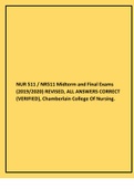 NUR 511  NR511 Midterm and Final Exams &lpar;20192020&rpar; REVISED&comma; ALL ANSWERS CORRECT &lpar;VERIFIED&rpar;&comma; Chamberlain College Of Nursing&period;