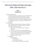 NR 222 Unit 5 Health and Wellness Study guide {2020} -  NURSING Duke University{A+}