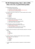 NR 283 Pathophysiology Quiz 1&comma; Q&A &lpar;2020&rpar;  Duke University &lpar;A grade&sol;School graded&rpar;