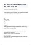 NUR 242 Exam 2 Fluids & electrolytes&comma; Acid Bases&comma; Renal&comma; DM  2024&sol;2025 Questions With Completed & Verified Solutions&period;