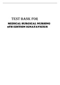 TEST BANK FOR MEDICAL SURGICAL NURSING 9TH EDITION IGNATAVICIUS