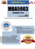 MBA5903 Assignment 2 &lpar;COMPLETE ANSWERS&rpar; 2024 - DUE 23 September 2024