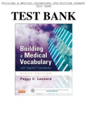 test bank Building a Medical Vocabulary 9th Edition Leonard 