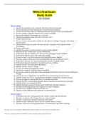 NR 511 Week 8 Final Exam Study Guide (Collection)