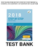 test bank Bucks Step by Step Medical Coding 2019 Edition 1st Edition Elsevier 
