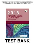 test bank  Bucks Physician Coding Exam Review 2018 1st Edition Buck
