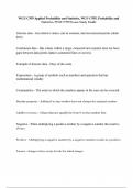 WGU C955 Applied Probability and Statistics&comma; WGU C955&comma; Probability and Statistics&comma; WGU C955 Exam Study Guide