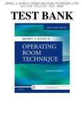 test bank Berry & Kohns Operating Room Technique 13th Edition Phillip