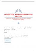 MATHNASIUM JOB ASSESSMENT EXAM 2024&period;2025 WITH GUARANTEED ACCURATE ANSWERS &vert;VERIFIED