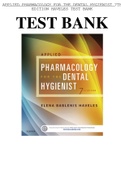 test bank Applied Pharmacology for the Dental Hygienist 7th Edition Haveles