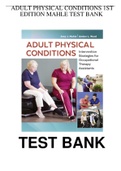 test bank Adult Physical Conditions 1st Edition Mahle