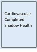 Cardiovascular Completed Shadow Health