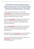 DCF Child Care 40 Hour Certification Exam &vert; Behavioral Observation and Screening &lpar;Florida&rpar; &vert; Questions and Verified Answers &vert; Latest 2024