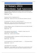 CT Notary 2024 Questions And Answers