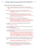 NR304 &sol; NR 304&colon; Health Assessment II FINAL EXAM REVIEW &lpar;Latest 2022 &sol; 2023&rpar; Chamberlain College Of Nursing