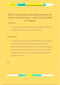 MTTC History &lpar;09&rpar; Study Guide Questions &  100&percnt; Correct Answers- Latest Test &vert; Graded  A&plus; &vert; Passed