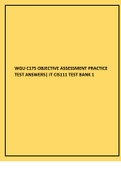 WGU C175 OBJECTIVE ASSESSMENT PRACTICE TEST ANSWERS IT CIS111 TEST BANK 1