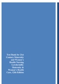 21st Century Maternity and Women’s Health Nursing Lowdermilk: Maternity & Women’s Health Care, 12th Edition