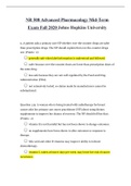 NR 508 Advanced Pharmacology Mid-Term Exam Fall 2020 Johns Hopkins University &lpar;NURSING&rpar;