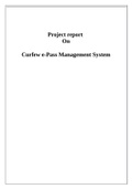 PROGRAMMIN 1234Curefew epass managemen Report. Project report On Curfew e-Pass Management System