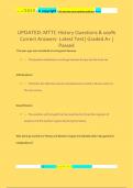 MTTC History Questions & 100&percnt; Correct Answers- Latest Test &vert; Graded A&plus; &vert; Passed