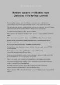 Business acumen certification exam Questions With Revised Answers