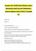 Aroma 101 ACHS Final Study exam &vert; Questions and Correct Solutions &vert; Latest Update 2024&sol;2025 &vert; Graded A&plus;