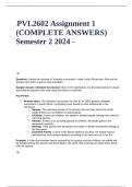 &colon;PVL2602 Assignment 1 &lpar;COMPLETE ANSWERS&rpar; Semester 2 2024 