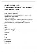 QUIZ 5 - NR 222 &ndash; CHAMBERLAIN &lpar;56 QUESTIONS AND ANSWERS&rpar;