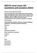 NR570 renal exam &lpar;85 questions and answers 2024&rpar;&period;