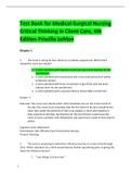 Test Bank for Medical-Surgical Nursing  Critical Thinking in Client Care, 4th  Edition Priscilla LeMon