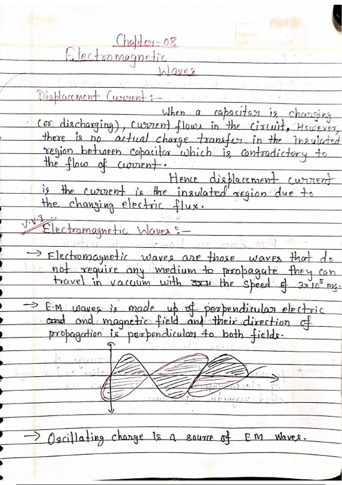 Cbse Class 12 Electromagnetic Wave Handwritten Notes 2024 Stuvia Us
