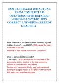 SSM TCAR EXAM 2024 ACTUAL EXAM COMPLETE 250 QUESTIONS WITH DETAILED VERIFIED ANSWERS &lpar;100&percnt; CORRECT ANSWERS&rpar; &sol;ALREADY GRADED A&plus;