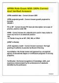 APRN Role Exam With 100&percnt; Correct And Verified Answers