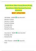 Swift River Med- Surg &lbrack;Exam Prep&rsqb;  Questions With Revised Correct  Answers   BEST UPDATED&excl;&excl; 