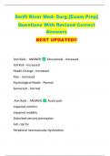 Swift River Med- Surg &lbrack;Exam Prep&rsqb;  Questions With Revised Correct  Answers   BEST UPDATED&excl;&excl; 