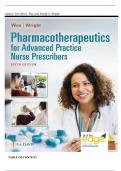 TEST BANK   PHARMACOTHERAPEUTICS FOR ADVANCED PRACTICE NURSE PRESCRIBERS&comma; 6TH EDITION &vert;ALL CHAPTERS COVERED 2024-2025 &vert; GRADED A&plus;