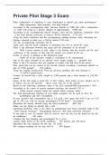 Private Pilot Stage 3 Exam