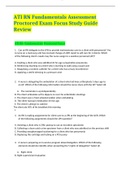 ATI RN Fundamentals Assessment Proctored Exam Focus RETAKE Study Guide Review